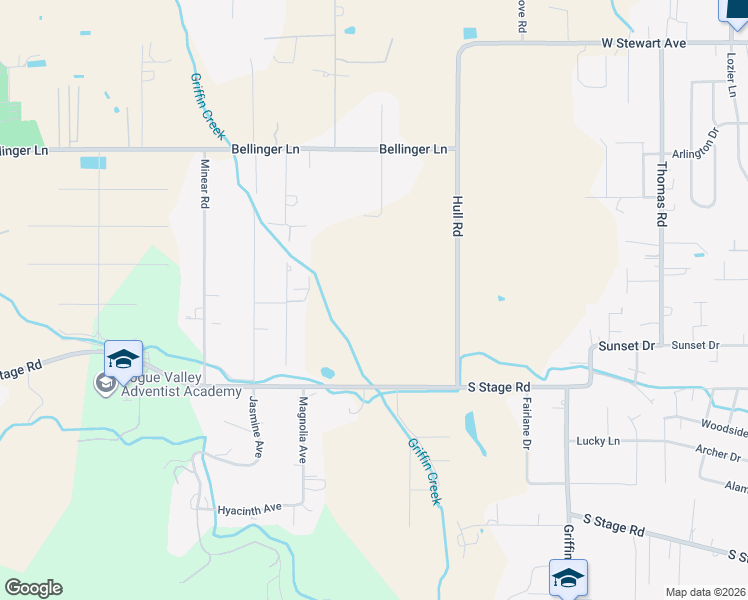 map of restaurants, bars, coffee shops, grocery stores, and more near 1715 Hull Road in Medford