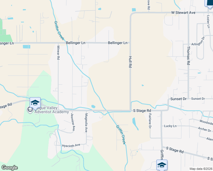 map of restaurants, bars, coffee shops, grocery stores, and more near 1715 Hull Road in Medford