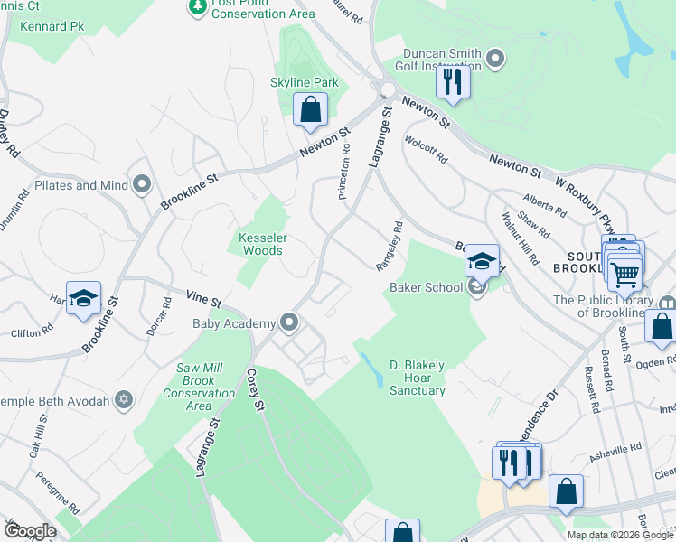 map of restaurants, bars, coffee shops, grocery stores, and more near in 