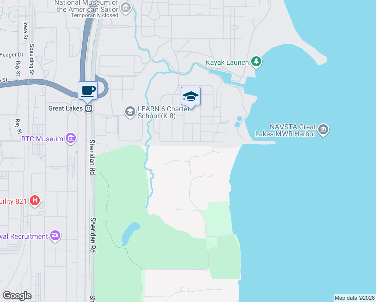 map of restaurants, bars, coffee shops, grocery stores, and more near 260 Shore Acres Circle in Lake Bluff