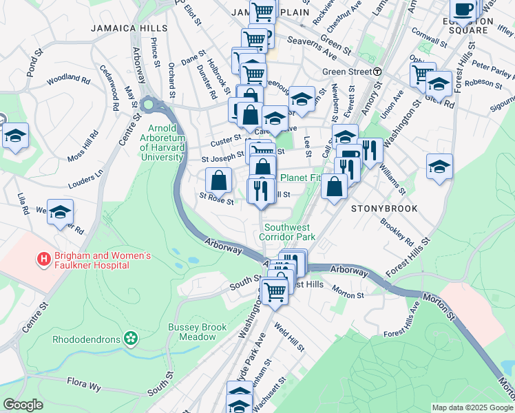 map of restaurants, bars, coffee shops, grocery stores, and more near 159 South Street in Boston