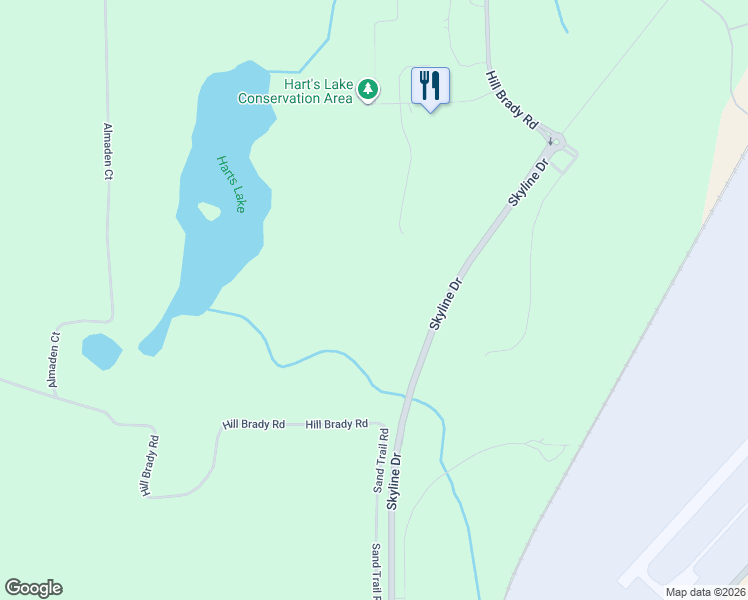 map of restaurants, bars, coffee shops, grocery stores, and more near Skyline Drive in Battle Creek