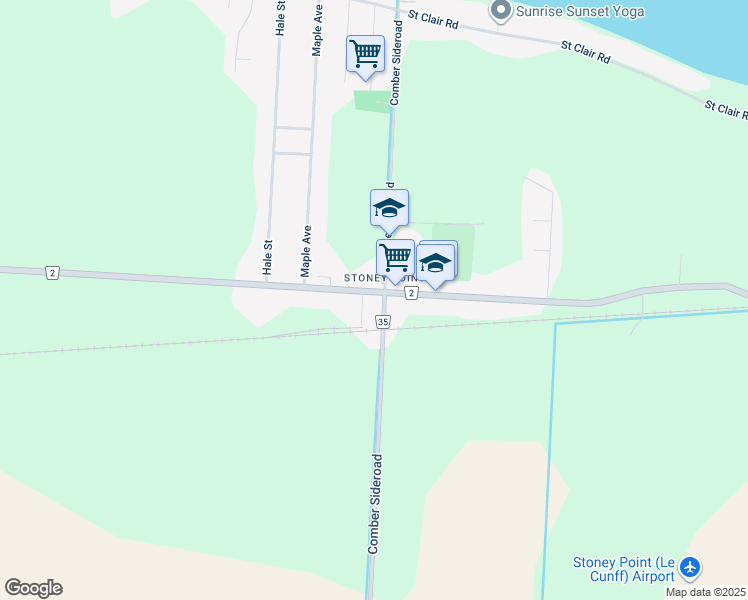 map of restaurants, bars, coffee shops, grocery stores, and more near 6957 Tecumseh Road in Essex County