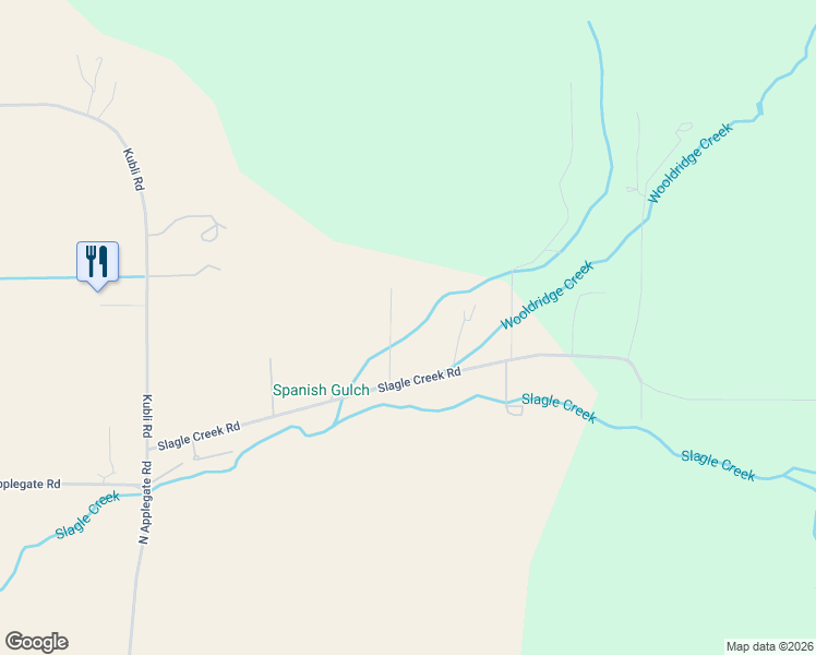 map of restaurants, bars, coffee shops, grocery stores, and more near 600 Slagle Creek Road in Grants Pass