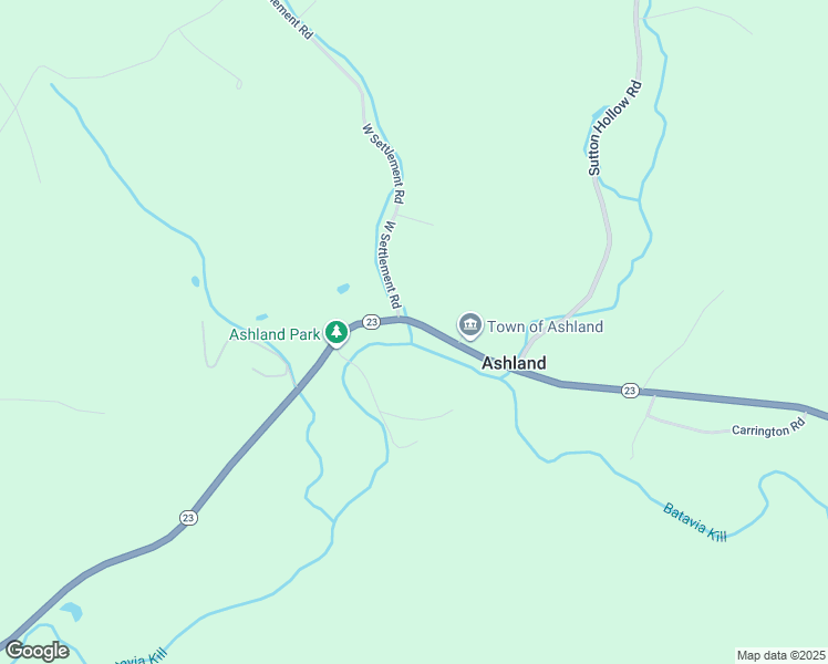 map of restaurants, bars, coffee shops, grocery stores, and more near 12147 New York 23 in Ashland