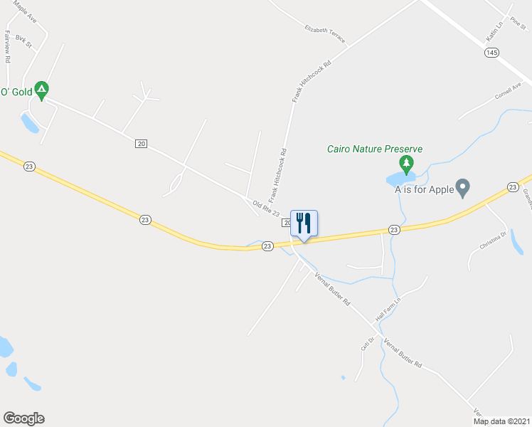 map of restaurants, bars, coffee shops, grocery stores, and more near 43 Old Route 23 in Cairo