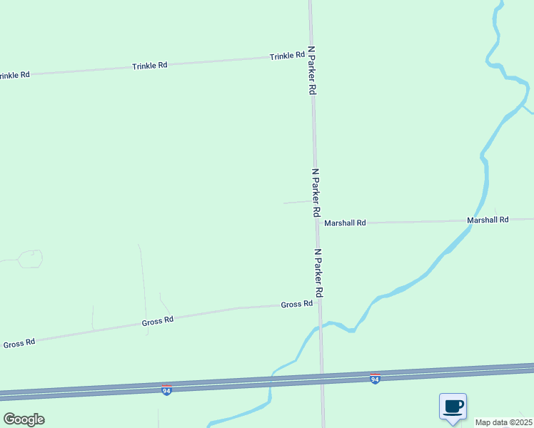 map of restaurants, bars, coffee shops, grocery stores, and more near 1063 North Parker Road in Dexter