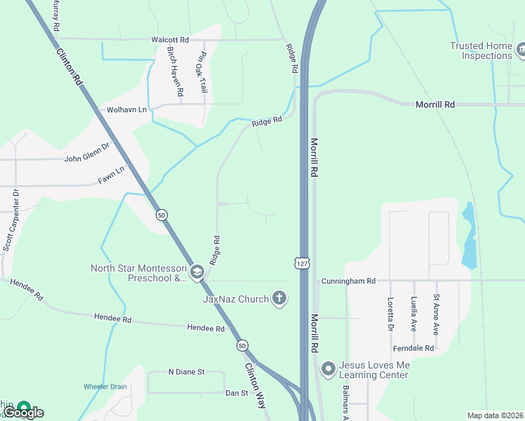 map of restaurants, bars, coffee shops, grocery stores, and more near 4958 Winter Place in Jackson