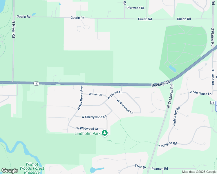 map of restaurants, bars, coffee shops, grocery stores, and more near 15270 West Fair Lane in Libertyville