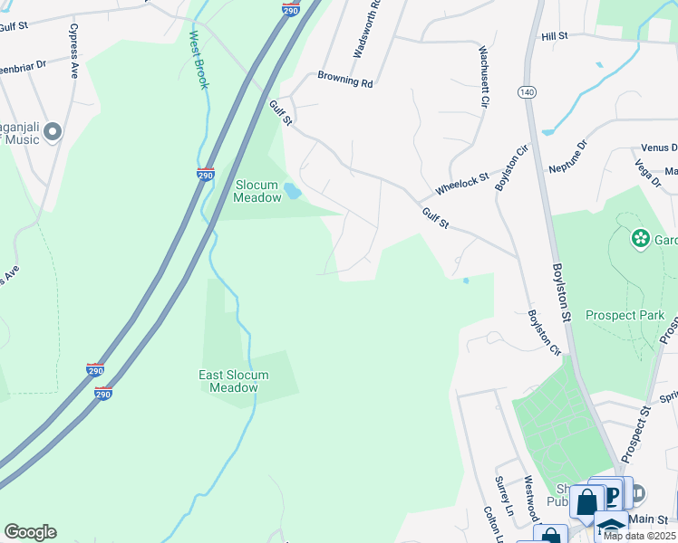 map of restaurants, bars, coffee shops, grocery stores, and more near 20 Slocum Meadow Lane in Shrewsbury