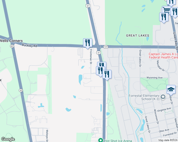 map of restaurants, bars, coffee shops, grocery stores, and more near 3338 Berwyn Avenue in North Chicago