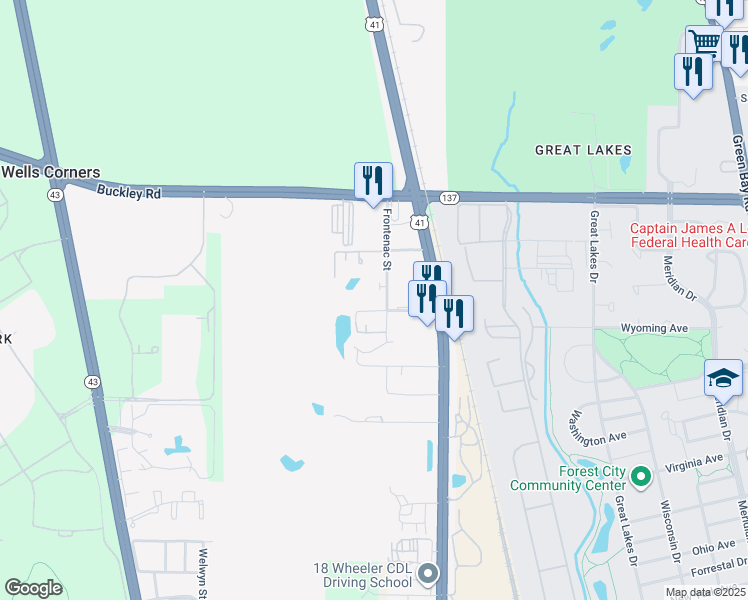 map of restaurants, bars, coffee shops, grocery stores, and more near 3338 Berwyn Avenue in North Chicago