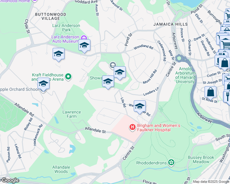map of restaurants, bars, coffee shops, grocery stores, and more near 24 Calvin Road in Boston