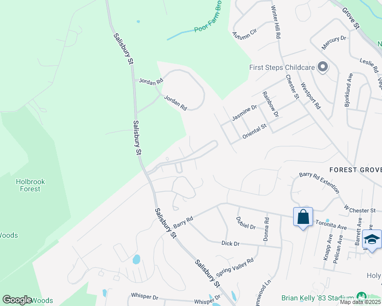 map of restaurants, bars, coffee shops, grocery stores, and more near 4003 Brompton Circle in Worcester