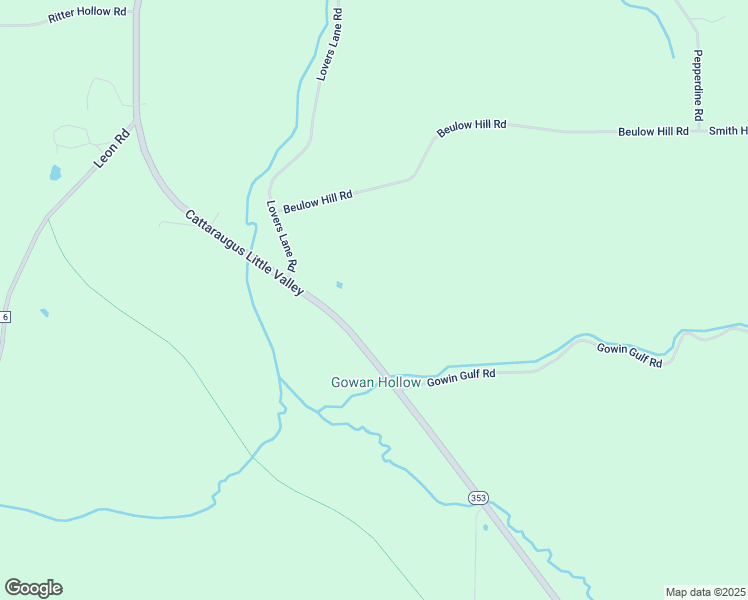 map of restaurants, bars, coffee shops, grocery stores, and more near 7024 New York 353 in Cattaraugus
