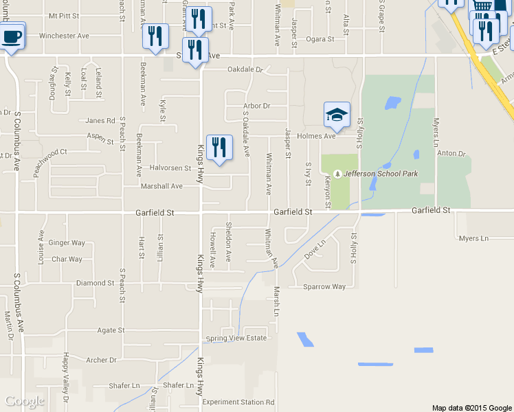 map of restaurants, bars, coffee shops, grocery stores, and more near 560 Garfield St in Medford