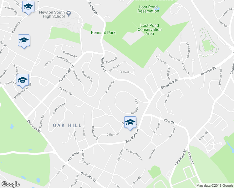 map of restaurants, bars, coffee shops, grocery stores, and more near 98 Baldpate Hill Road in Newton