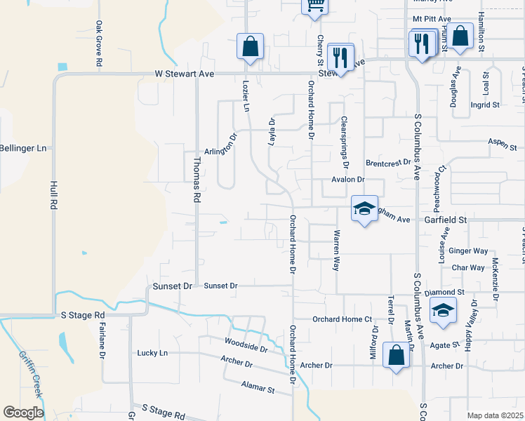 map of restaurants, bars, coffee shops, grocery stores, and more near 1634 Orchard Home Drive in Medford