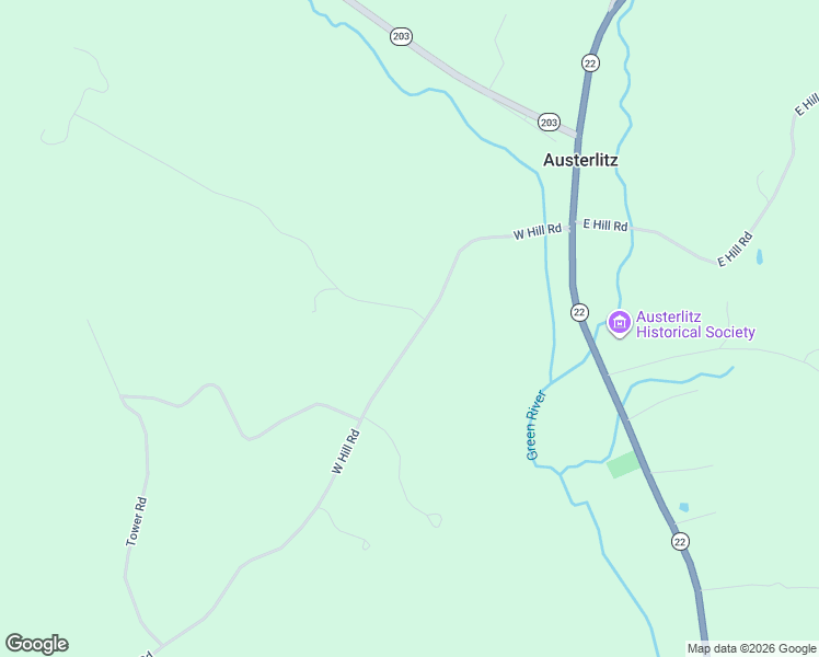 map of restaurants, bars, coffee shops, grocery stores, and more near 379 West Hill Road in Austerlitz