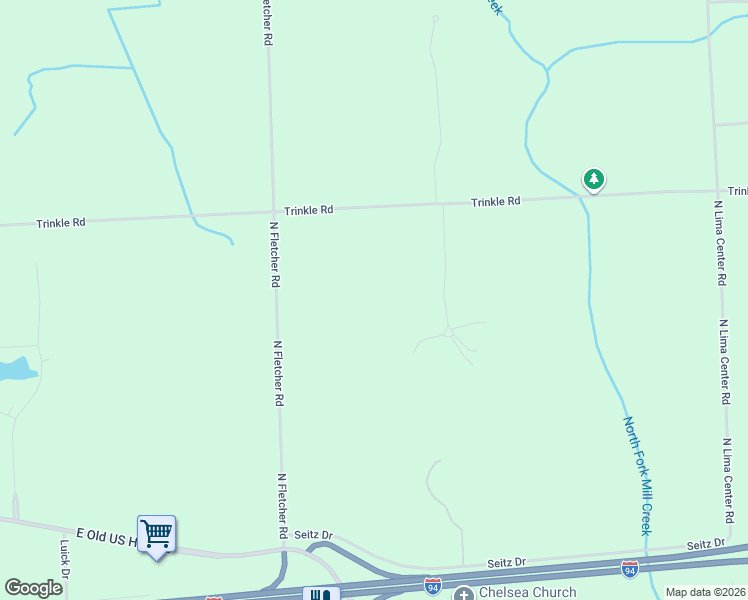 map of restaurants, bars, coffee shops, grocery stores, and more near 12247 Trinkle Road in Dexter