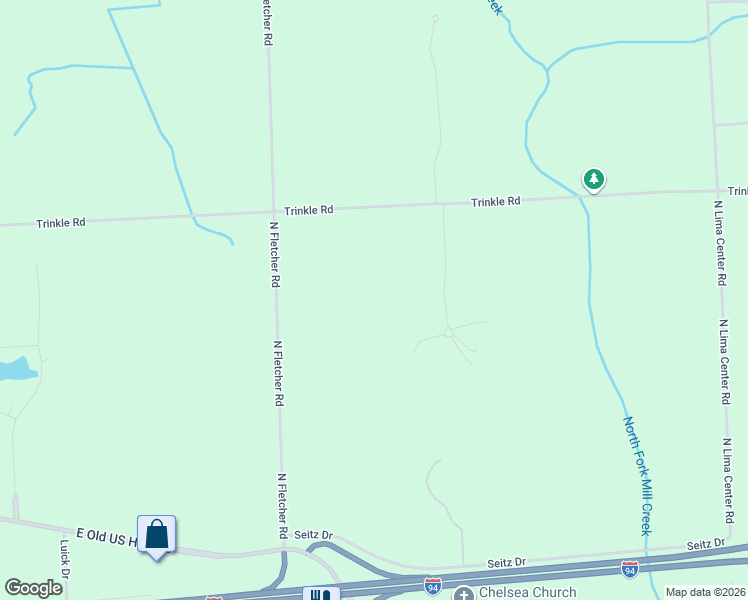 map of restaurants, bars, coffee shops, grocery stores, and more near 12247 Trinkle Road in Dexter