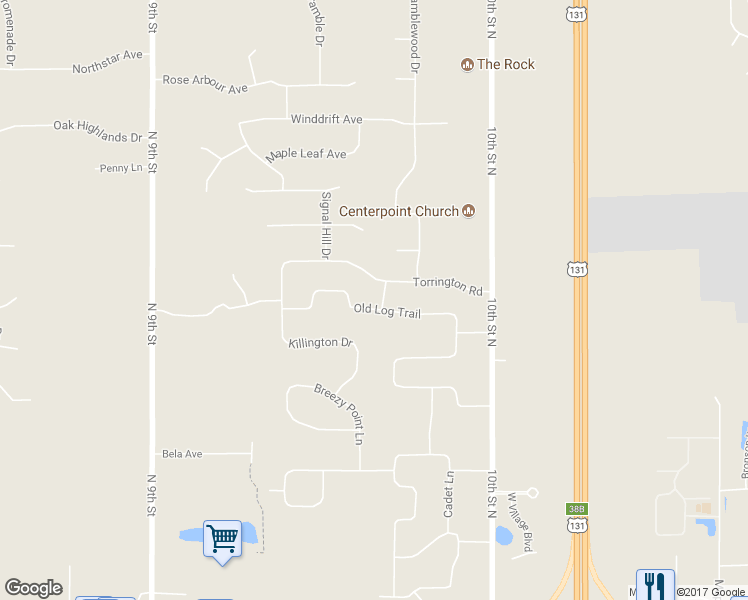 map of restaurants, bars, coffee shops, grocery stores, and more near 6258 Old Log Trail in Kalamazoo