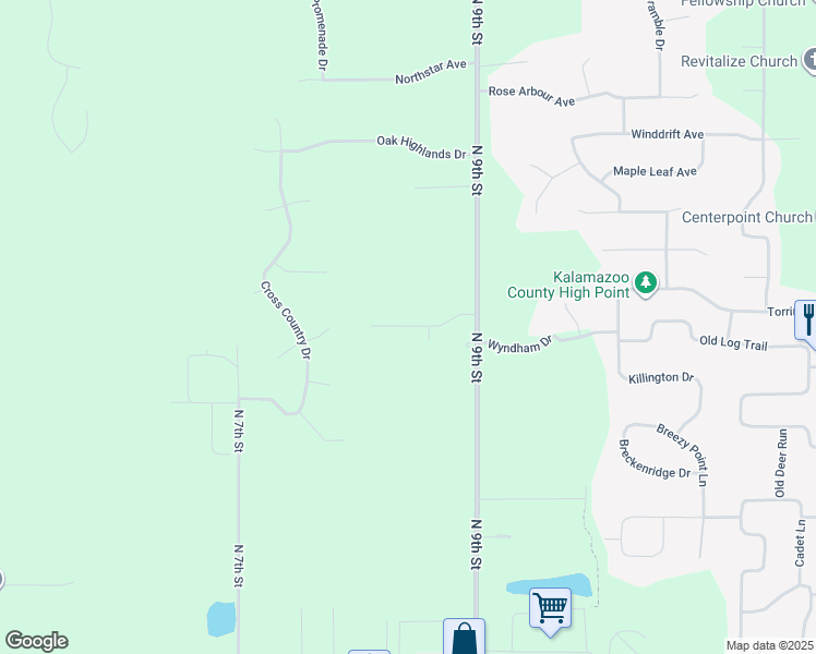map of restaurants, bars, coffee shops, grocery stores, and more near 2083 North 9th Street in Kalamazoo