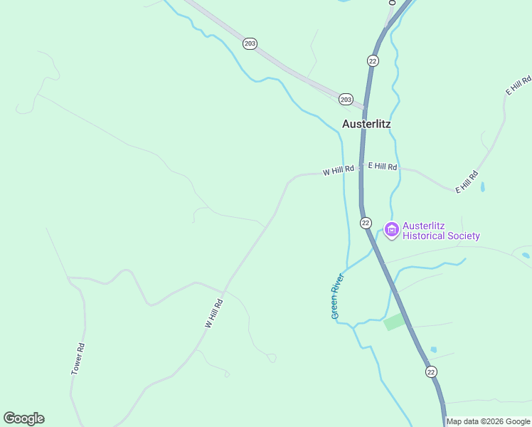 map of restaurants, bars, coffee shops, grocery stores, and more near 379 West Hill Road in Austerlitz