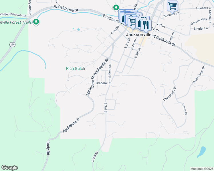 map of restaurants, bars, coffee shops, grocery stores, and more near 830 South 3rd Street in Jacksonville
