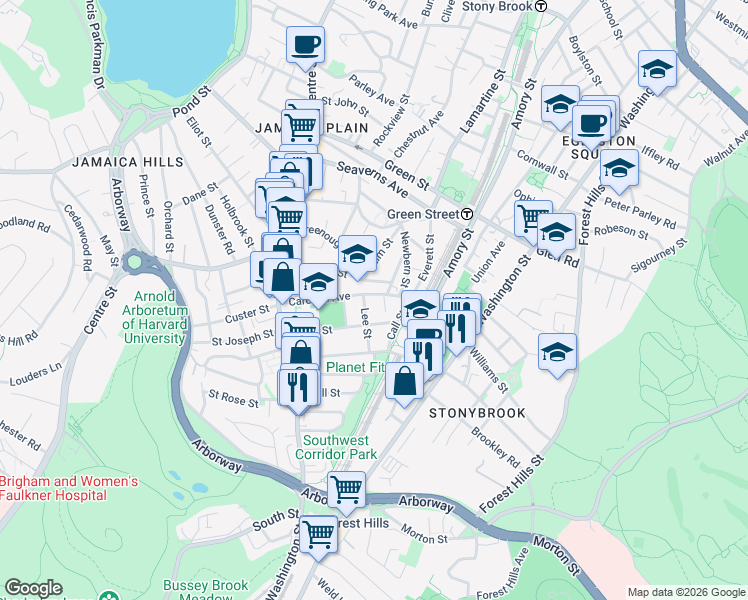 map of restaurants, bars, coffee shops, grocery stores, and more near 15 Lee Street in Boston