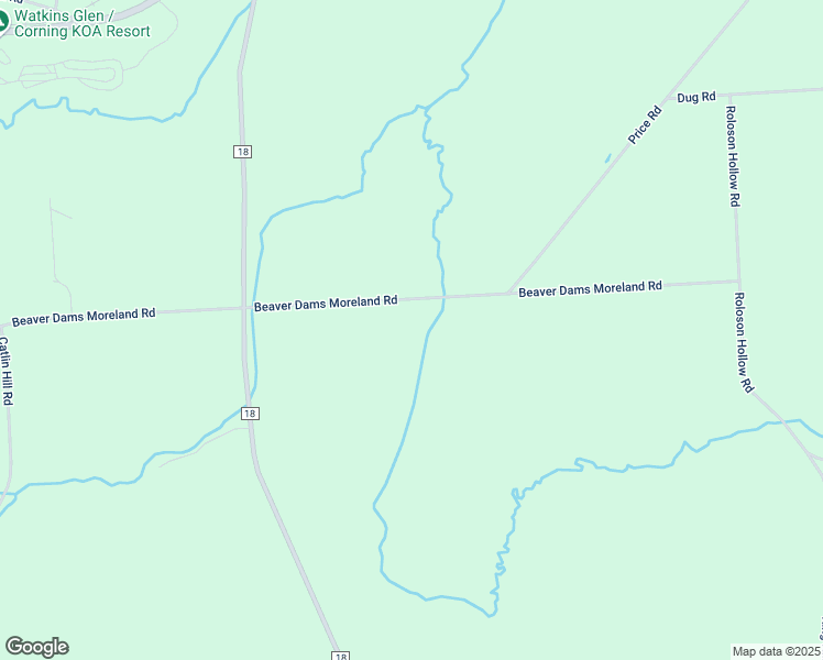 map of restaurants, bars, coffee shops, grocery stores, and more near 3336 Beaver Dams Moreland Road in Beaver Dams