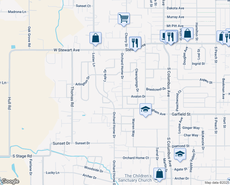 map of restaurants, bars, coffee shops, grocery stores, and more near Applegate Lane in Medford