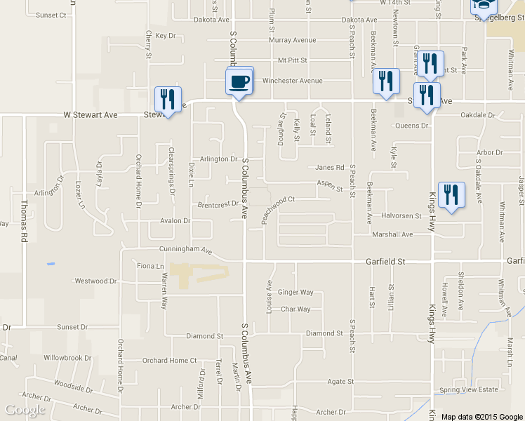 map of restaurants, bars, coffee shops, grocery stores, and more near 1108 Peachwood Court in Medford
