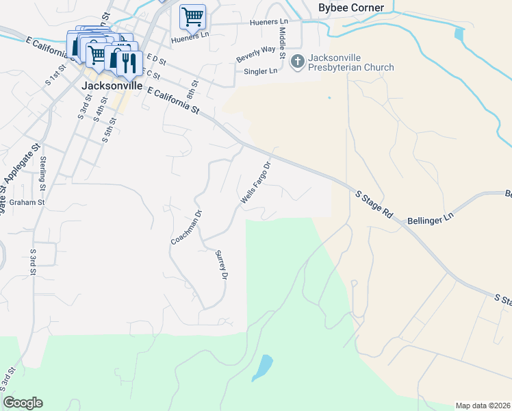 map of restaurants, bars, coffee shops, grocery stores, and more near 820 Royal Ln in Jacksonville