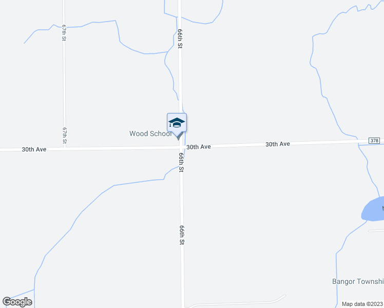 map of restaurants, bars, coffee shops, grocery stores, and more near 65905 County Road 378 in Bangor