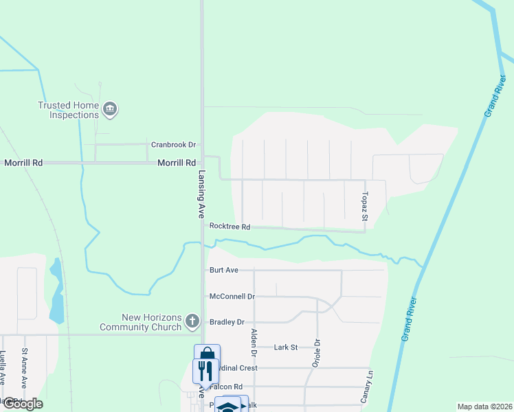 map of restaurants, bars, coffee shops, grocery stores, and more near 5123 South Granite Street in Jackson
