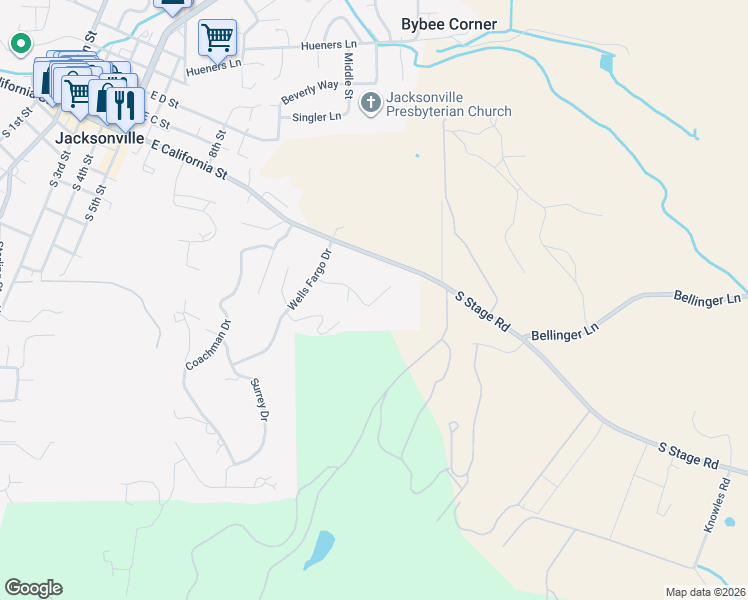 map of restaurants, bars, coffee shops, grocery stores, and more near 830-898 Wells Fargo Loop in Jacksonville