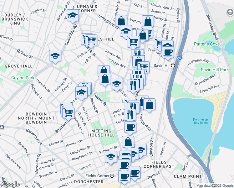 map of restaurants, bars, coffee shops, grocery stores, and more near in 