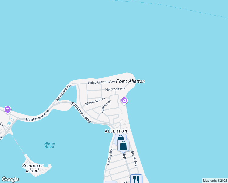 map of restaurants, bars, coffee shops, grocery stores, and more near 33 Holbrook Avenue in Hull