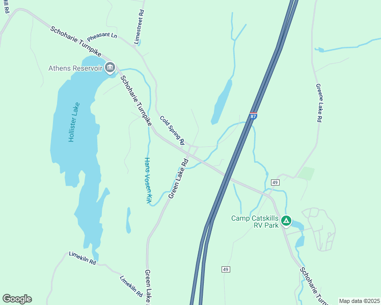 map of restaurants, bars, coffee shops, grocery stores, and more near 15 Bambi Lane in Catskill