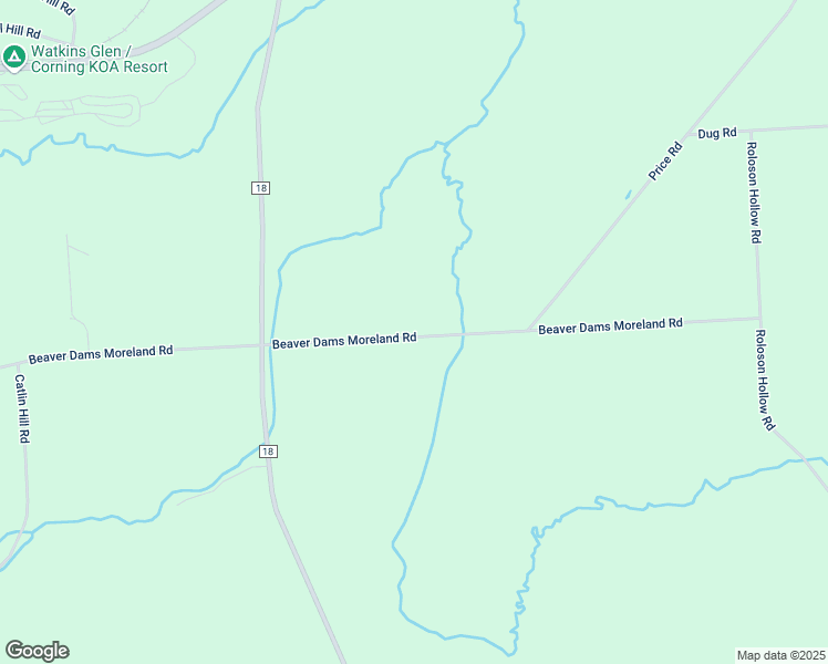 map of restaurants, bars, coffee shops, grocery stores, and more near 3336 Beaver Dams Moreland Road in Beaver Dams