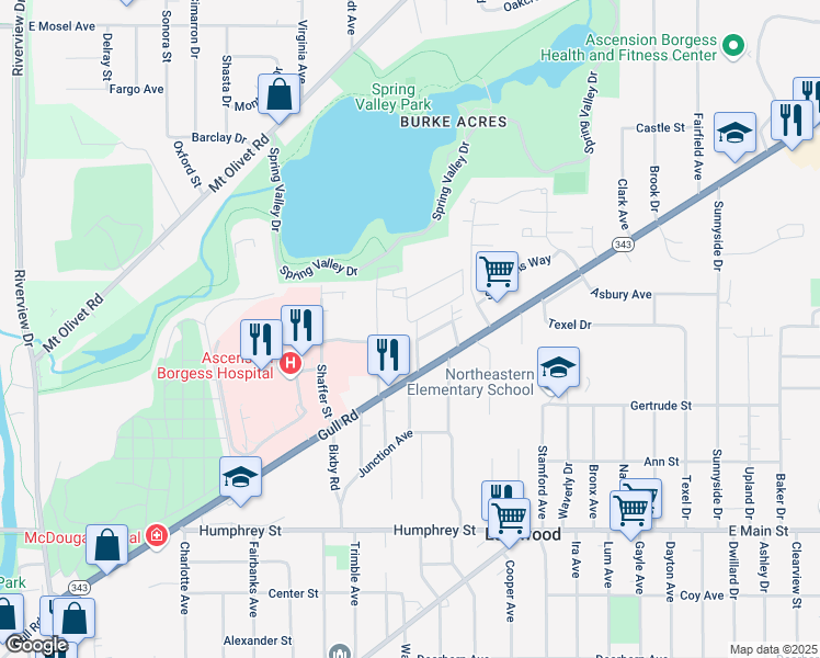map of restaurants, bars, coffee shops, grocery stores, and more near 1817 Colgrove Avenue in Kalamazoo