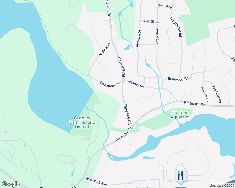 map of restaurants, bars, coffee shops, grocery stores, and more near 14 Clemmons Street in Southborough