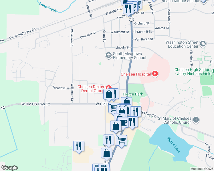 map of restaurants, bars, coffee shops, grocery stores, and more near 784 Taylor Street in Chelsea