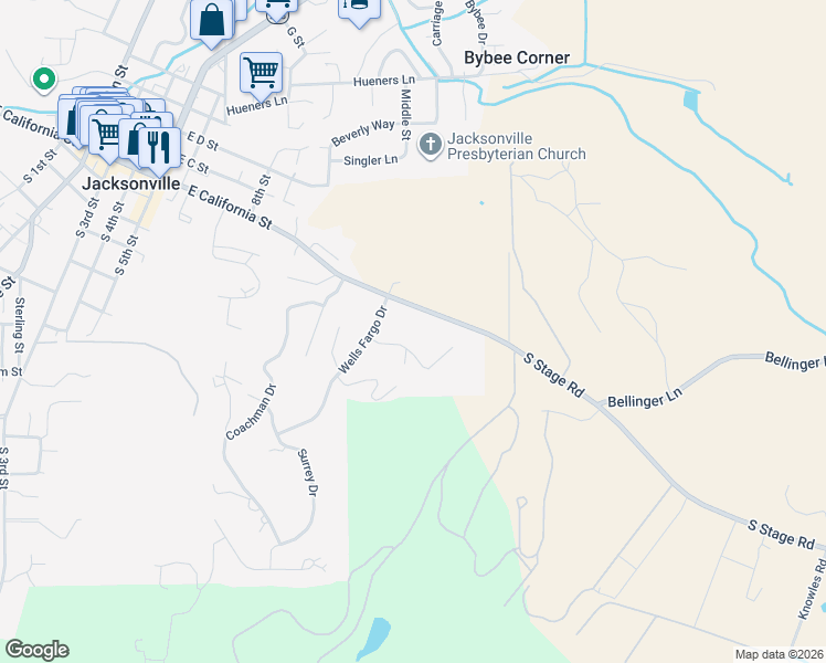 map of restaurants, bars, coffee shops, grocery stores, and more near 830 Wells Fargo Loop in Jacksonville