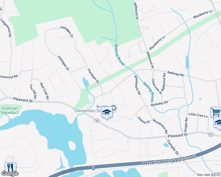 map of restaurants, bars, coffee shops, grocery stores, and more near 2 Federal Court in Framingham