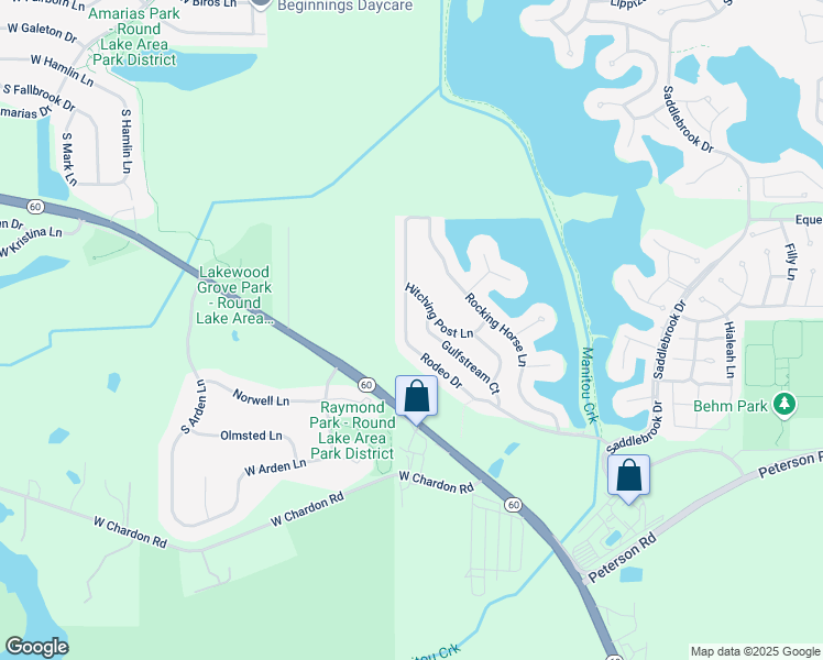 map of restaurants, bars, coffee shops, grocery stores, and more near 237 Rodeo Drive in Grayslake
