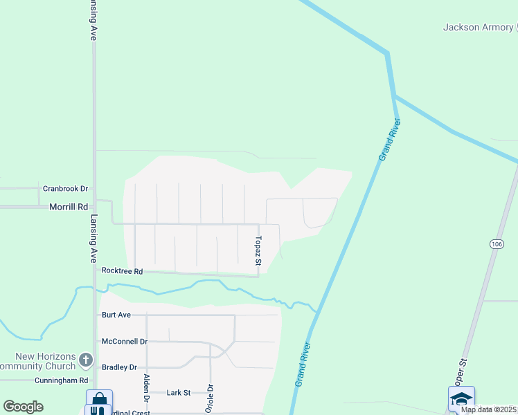 map of restaurants, bars, coffee shops, grocery stores, and more near 5138 Stone River Road in Jackson