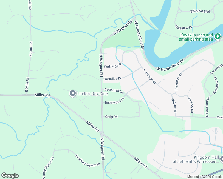 map of restaurants, bars, coffee shops, grocery stores, and more near 3460 Cottontail Lane in Ann Arbor