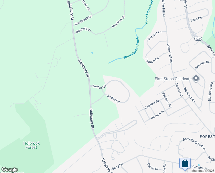 map of restaurants, bars, coffee shops, grocery stores, and more near 5 Jordan Road in Holden